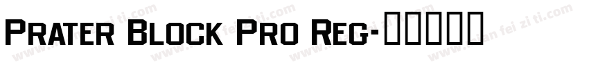 Prater Block Pro Reg字体转换